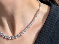 Riviera 21 Carat Graduated Diamond Tennis Necklace