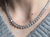 32.4 Carat Pear-Shaped Tennis Necklace