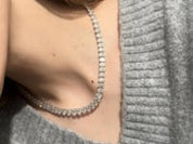 41 Carat Oval Diamond Tennis Necklace