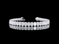 15.5 Carat Lab Grown Oval Shape Diamond Bracelet