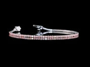 1.5 Carat Lab Grown Round Shape Pink Diamond Bracelet