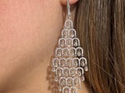 Rose Cut Diamond Chandelier Earrings