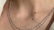 Rose-Cut Diamond Double Tennis Necklace