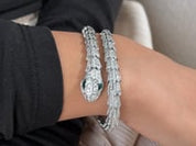 Bvlgari Serpenti White Gold Diamond and Emerald Bracelet 356903