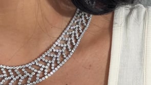 Tiffany & Co. Chevron Motif Diamond Necklace