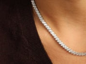 Eloise 24 Carat Marquise Diamond Tennis Necklace