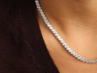 Eloise 24 Carat Marquise Diamond Tennis Necklace