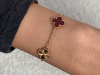 Van Cleef & Arpels Carnelian Alhambra Bracelet