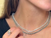 Snake Black Rhodium Diamond Necklace