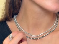 Snake Black Rhodium Diamond Necklace