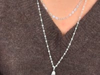 Rose-Cut Diamond Pearl Necklace