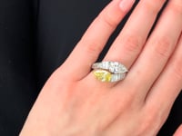 BVLGARI Fancy Intense Yellow Pear-Shaped Bulgari Ring