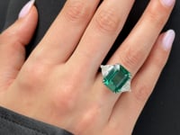 Zambian Emerald and Diamond Ring