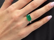 East-West Emerald Ring