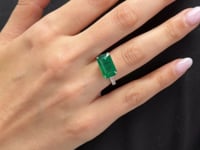 East-West Emerald Ring