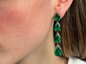 Pear-Shaped Emerald Drop Earrings