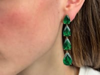 Pear-Shaped Emerald Drop Earrings