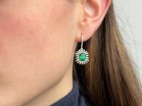 Star Emerald and Diamond Earrings