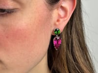 Rubellite and Tourmaline Earrings