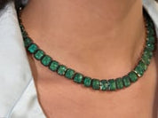 Black Rhodium Emerald Necklace