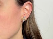 4.7 Carat White and Yellow Diamond Lab Earring