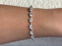 14.2 Carat Lab Grown Pear Shaped Diamond Bracelet