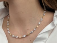 Riviera Yellow and White Lab Diamond Necklace
