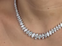 Graduating Marquise Lab Diamond Necklace