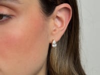 Pear-Shaped Lab Diamond Hoop Earrings