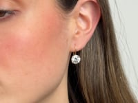 Lab Round Diamond Hanging Earrings