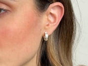 Lab Diamond Emerald Cut Hoop Earrings
