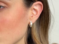 Lab Diamond Emerald Cut Hoop Earrings
