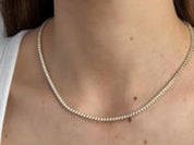 Elara 5.3 Carat Diamond Tennis Necklace in Yellow Gold