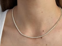 Elara 5.3 Carat Diamond Tennis Necklace in Yellow Gold