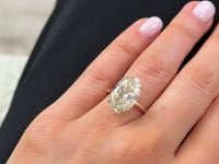 Oval Diamond Engagement Ring in Rose Gold