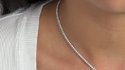 4.6 Carat Graduating Diamond Tennis Necklace in White Gold