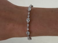 9 Carat Lab Grown Pear Shaped Diamond Bracelet