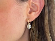 4.12 Carat Emerald Shape Hanging Earrings