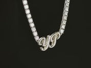 Custom Diamond Initial Choker Necklace