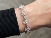 Rose-Cut Diamond Flower Bracelet