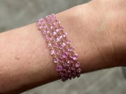 Rose-Cut Pink Sapphire Layered Bracelet