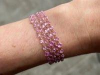 Rose-Cut Pink Sapphire Layered Bracelet