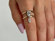 Celestia Double Drop Ring