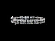 7 Carat Lab Grown Pear-Shaped Diamond Bracelet