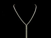 17.5 Carat Yellow Gold Lab Oval Diamond Lariat Necklace