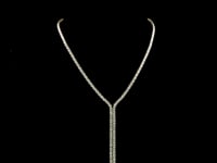 17.5 Carat Yellow Gold Lab Oval Diamond Lariat Necklace