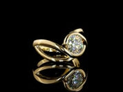 1.7 Carat Yellow Gold Lab Grown Round Diamond Solitaire Ring