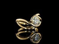 1.7 Carat Yellow Gold Lab Grown Round Diamond Solitaire Ring
