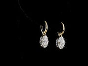 4 Carat Lab Oval Diamond Hanging Earrings