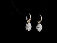 4 Carat Lab Oval Diamond Hanging Earrings